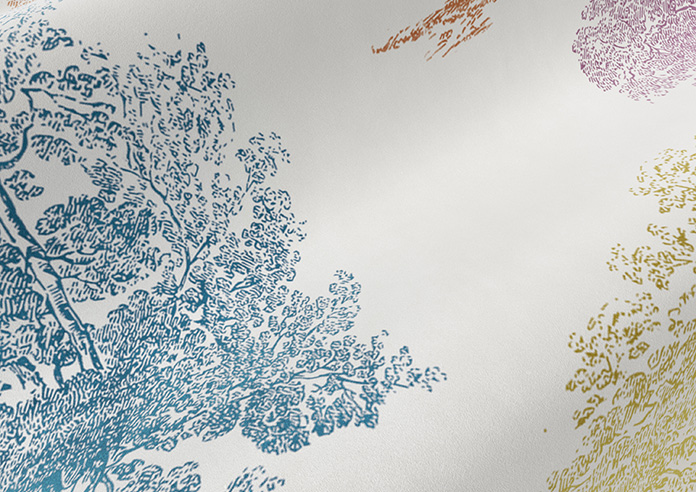 Vintage Tree Velvet, Multi - Motorised Roman Blind - Image 4